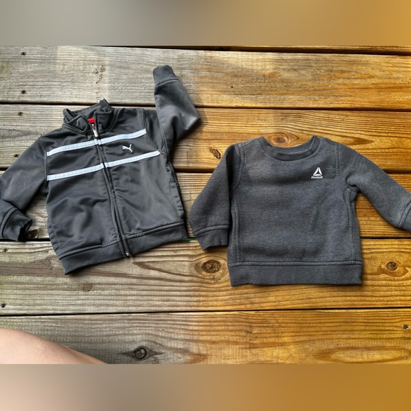 Infant baby toddler 12M Reebok & Puma Gray Sweatshirt & Jacket - Picture 3 of 7